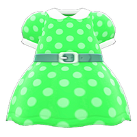 In-game image of Belted Dotted Dress