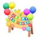 In-game image of Birthday Sign