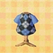 In-game image of Blue Argyle Tee