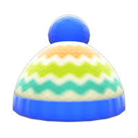 In-game image of Colorful Striped Knit Cap