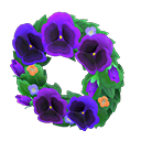 In-game image of Cool Pansy Wreath