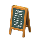 In-game image of Menu Chalkboard