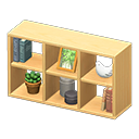 In-game image of Open Wooden Shelves