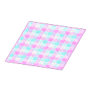In-game image of Peach Checked Rug