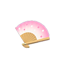 In-game image of Peachy-pink Folding Fan
