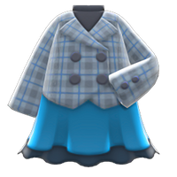 In-game image of Peacoat-and-skirt Combo