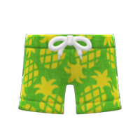 In-game image of Pineapple Aloha Shorts