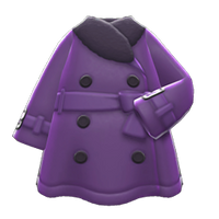 In-game image of Pleather Trench Coat