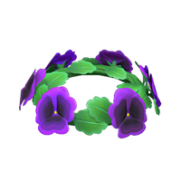 In-game image of Purple Pansy Crown