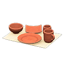 In-game image of Unglazed Dish Set