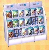 In-game image of Wii U Game Shelf