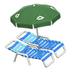 Picture of Beach Chairs With Parasol