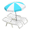 Picture of Beach Chairs With Parasol