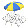 Picture of Beach Chairs With Parasol