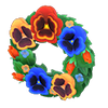 Picture of Snazzy Pansy Wreath